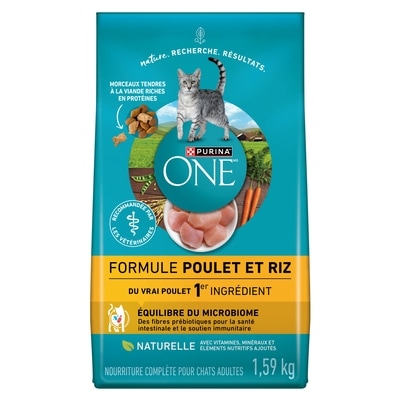 Purina ONE Poulet et Riz, Nourriture Sèche pour Chats 1.59 kg, 0,97 $/100g