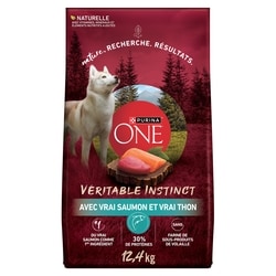 Purina ONE véritable instinct nourriture sèche pour chiens saumon et thon 12.4 kg, 0,44 $/100g