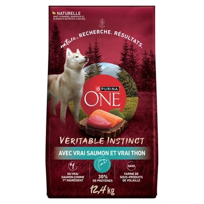 Purina ONE véritable instinct nourriture sèche pour chiens saumon et thon 12.4 kg, 0,48 $/100g