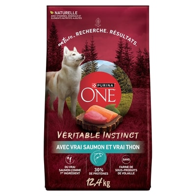 Purina ONE véritable instinct nourriture sèche pour chiens saumon et thon 12.4 kg, 0,44 $/100g