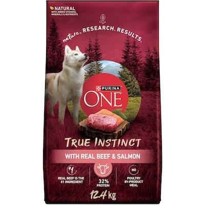 Purina ONE True Instinct Beef & Salmon, Dry Dog Food 12.4 kg, $0.47/100g