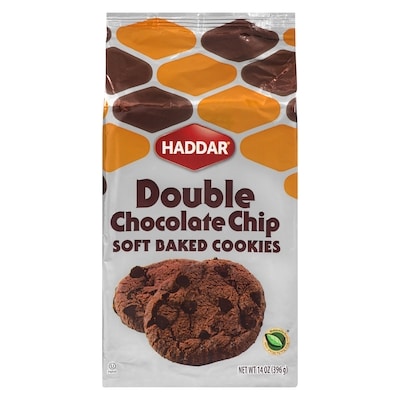 Haddar Double Chocolate Chip Soft Baked Cookies 396 g, $2.27/100g