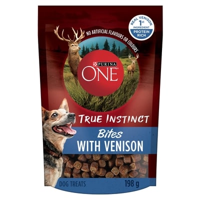 Purina ONE True Instinct Dog Treats Bites Venison 198 g, $3.03/100g