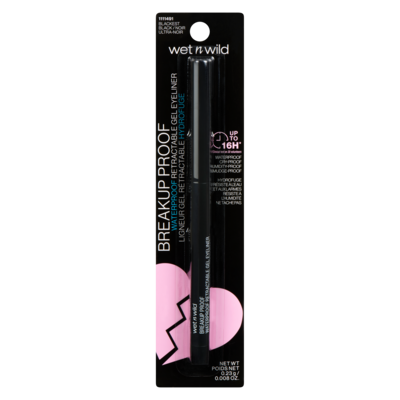 Breakup Proof Waterproof Gel Eyeliner, Blackest Black