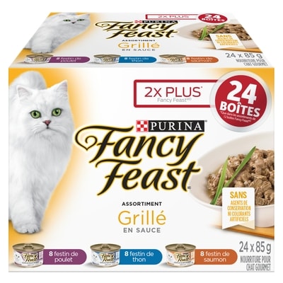 Purina Fancy Feast nourriture humide pour chats emballage assorti grillé en sauce 2.04 kg, 1,08 $/100g