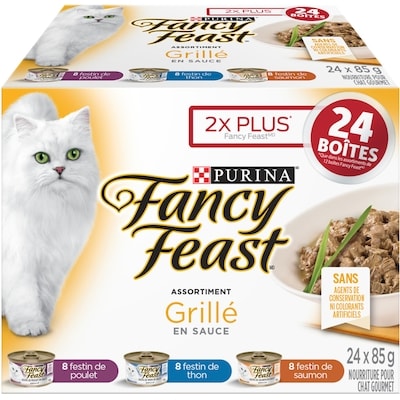 Purina Fancy Feast Grillé en Sauce Assortiment, Nourriture Humide pour Chats 24 x 85 g 2.04 kg, 1,25 $/100g