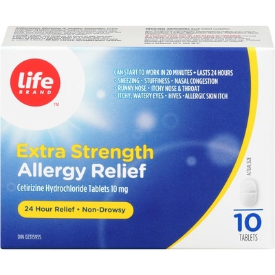Life Brand Aller Relief Xs 10 ea, $1.20/1ea