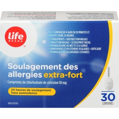 Life Soulagement des allergies Ex S, 10 mg, 30 30 ea, 0,57 $/1ch
