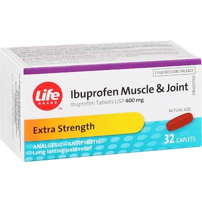 Extra Strength Ibuprofen Muscle and Joint 32 Caplets 