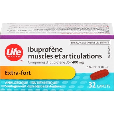 Life Ibuprofène muscles et articulations extra-fort, 32 comprimés 32 ea, 0,12 $/1ch
