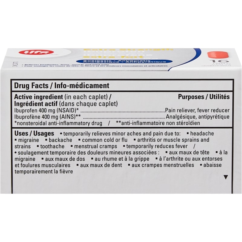 Extra Strength Ibuprofen 16 Caplets