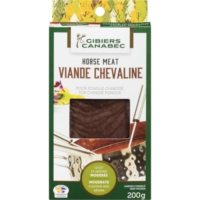 Gibiers Canabec GBCN VIANDE CHEVAL FONDUE CHIN 200 g, 5,00 $/100g
