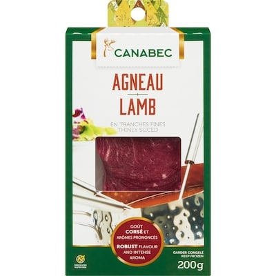 Gibiers Canabec Thinly Sliced Lamb 200 g, $7.50/100g