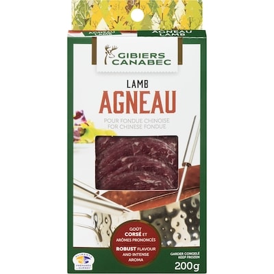 Gibiers Canabec En Tranches Fines Agneau 200 g, 7,50 $/100g