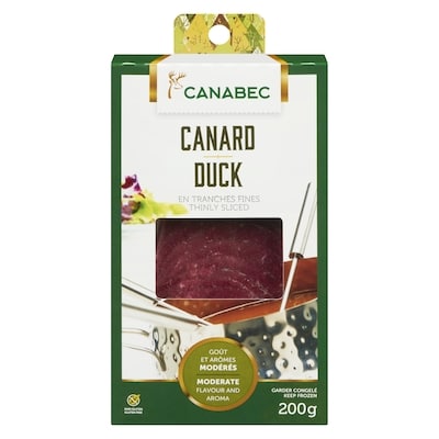 Gibiers Canabec Duck Thinly Sliced 200 g, $7.00/100g