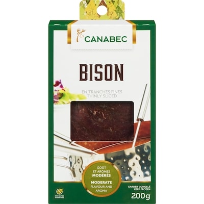 Gibiers Canabec Thinly Sliced Bison 200 g, $8.50/100g