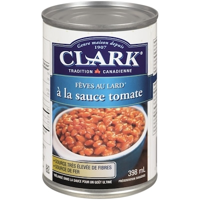 Clark CLARK FEVES LARD SAUCE TOMATE 398 ml, 0,50 $/100ml