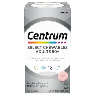 Centrum Adults 50+ Chewables Chewable Tablets 60 ea, $0.32/1ea
