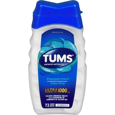 null Tums Us Menthe Poivree 72 ea, 0,09 $/1ch