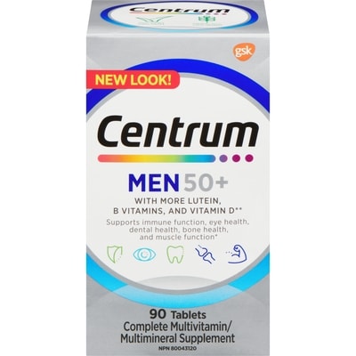 Centrum For Men 50+     90 ea, $0.22/1ea