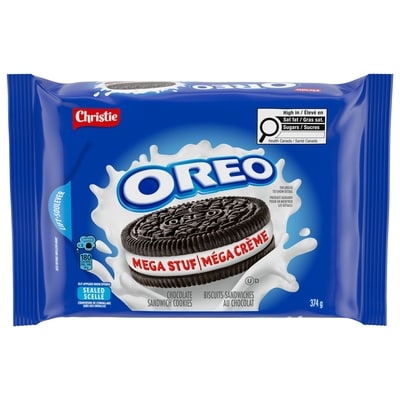 Christie Oreo Mega Stuff Biscuits 374 g, 1,74 $/100g