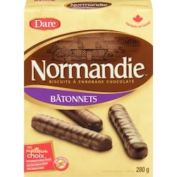 Dare Biscuits Normandie Biscuits Chocolat Bâtonnets 280 g, 1,43 $/100g