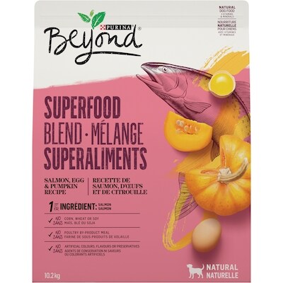 Purina Beyond mélange superaliments recette de saumon sauvage, d'œufs et de citrouille, nourriture sèche pour chien 10.2 kg, 0,63 $/100g