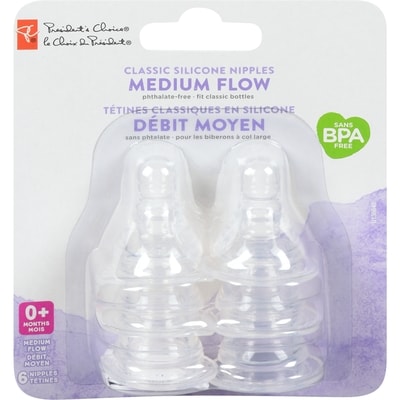 President's Choice Classic Nipple Med Flow 6P 6 ea, $0.83/1ea