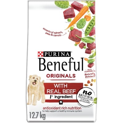 Purina Beneful Originals Dry Dog Food Real Beef 12.7 kg, $0.39/100g