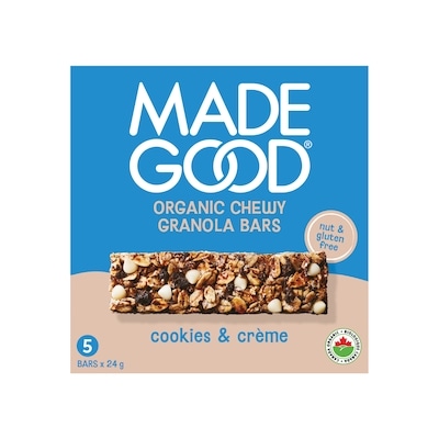 Made Good Cookies & Creme Granola Bars 5pk 120 g, $3.33/100g