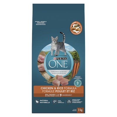 Purina Poulet et Riz, Nourriture Sèche pour Chats ONE 3 kg, 0,73 $/100g