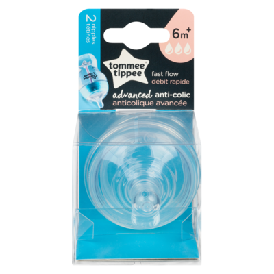 Tommee Tippee Anticolique avancée tétines débit rapide 6m+ 2 ea, 4,50 $/1ch