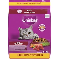 Adult Dry Cat Food Beef Selections With Natural Beef Flavour