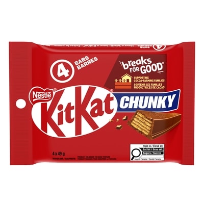 Nestlé Kitkat Gaufrette au chocolat Chunky, emballage multiple 196 g, 3,82 $/100g