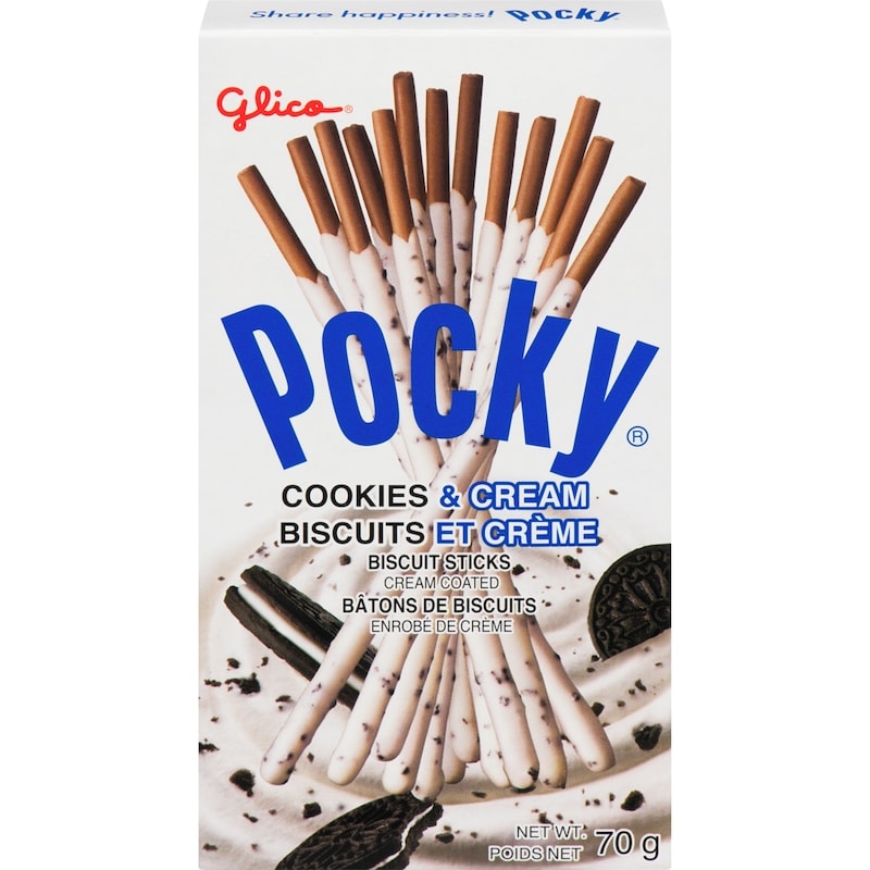 Glico Pocky Cookies & Cream Biscuit Sticks - 70 g | Real Canadian