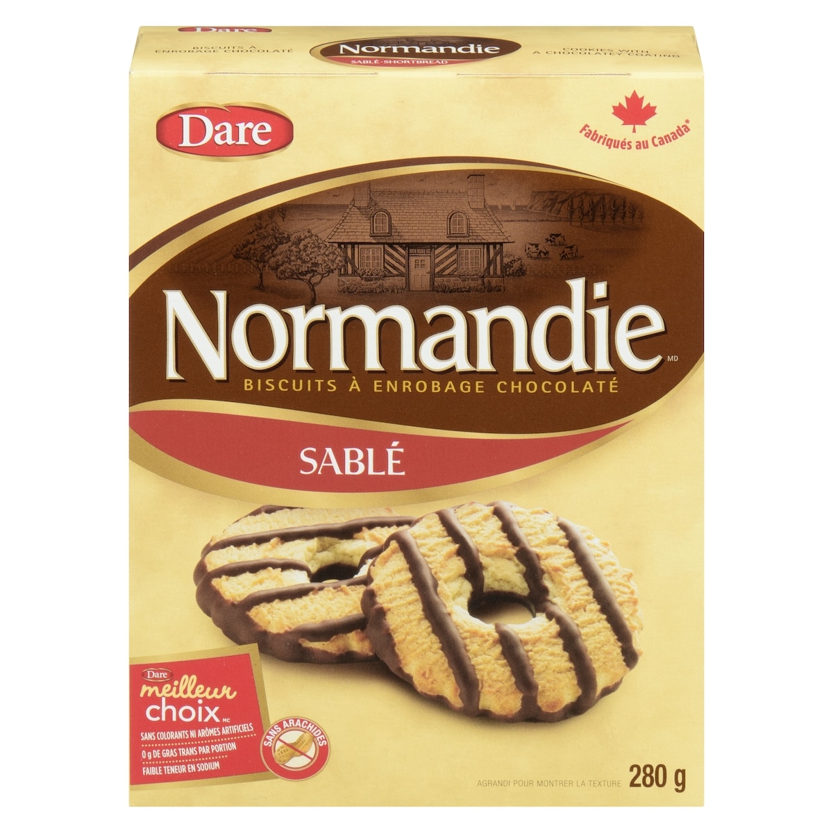Dare Biscuits Normandie Biscuits Sablés 280 g, 1,43 $/100g