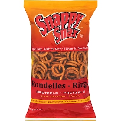 Snappy Snax Rondelles Bretzels casher 426 g, 0,70 $/100g