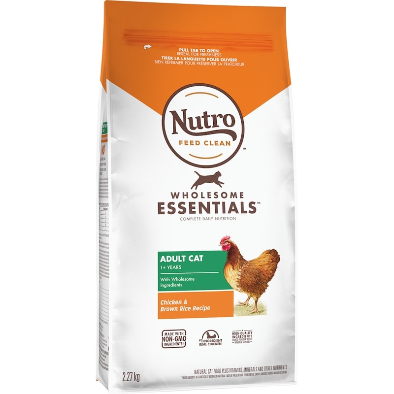 Cat Food, Wholesome Essentials Chicken & Brown Rice Adult Dry 