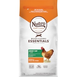 Nutro Nourriture sèche pour chats adultes WHOLESOME ESSENTIALS Recette avec poulet et riz brun 2.27 kg, 1,28 $/100g