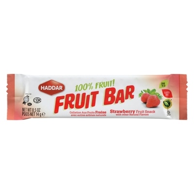 Haddar Fruit Snack Strawberry 14 g, $7.07/100g