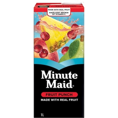 Minute Maid Fruit Punch Carton 1 l, $0.20/100ml