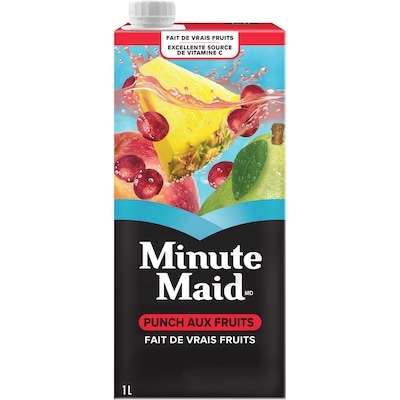Minute Maid Punch aux fruits Carton 1 l, 0,33 $/100ml
