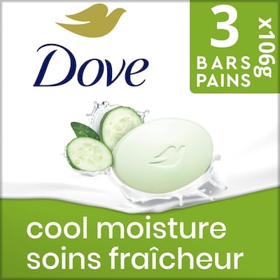 Dove Skin Care Beauty Bar For Softer Skin Cucumber and Green Tea 318 g, $2.66/100g