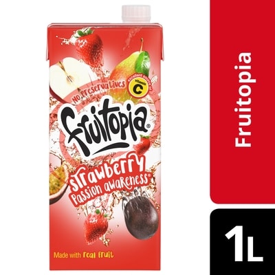 Fruitopia Fruit Juice Strawberry Passion Awareness Carton 1 l, $0.20/100ml