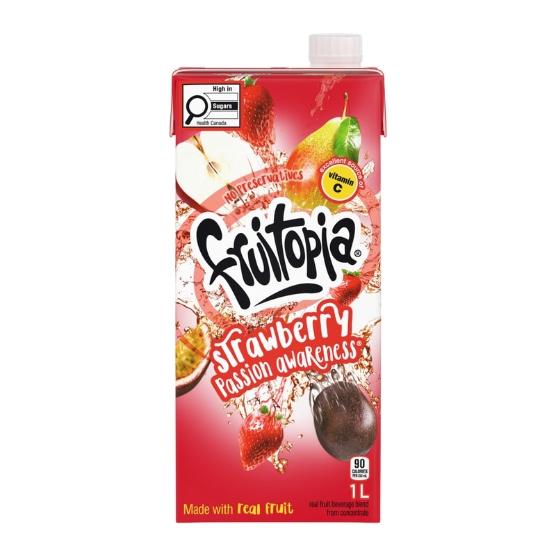Fruit Juice Strawberry Passion Awareness Carton