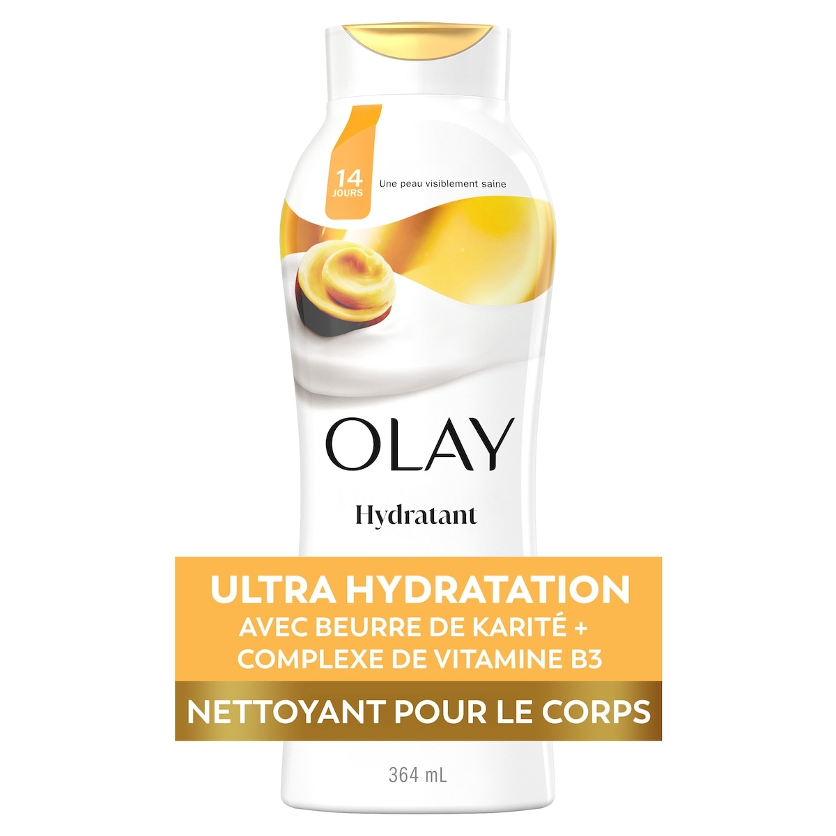Olay Gel douche ultra hydratant avec beurre de karité 364 ml, 2,33 $/100ml