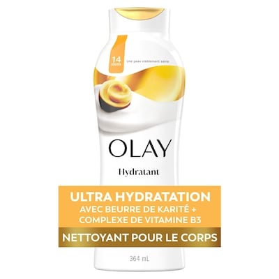 Olay Gel douche ultra hydratant avec beurre de karité 364 ml, 1,65 $/100ml