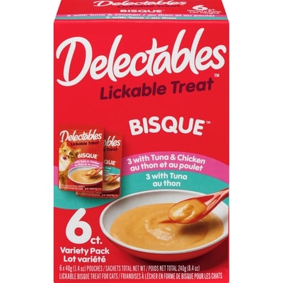 Hartz Cat Food, Lickable Bisque Treats For Cats Pack Variety 240 g, $3.54/100g