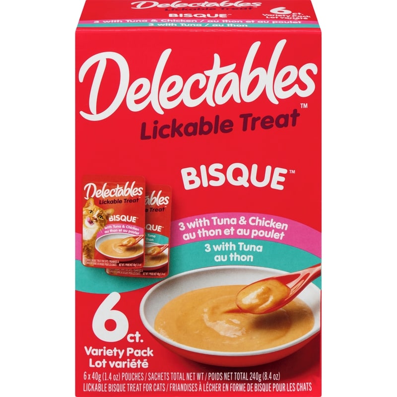 Cat Food, Lickable Bisque Treats For Cats Pack Variety