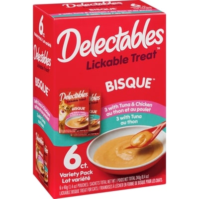 Cat Food, Lickable Bisque Treats For Cats Pack Variety